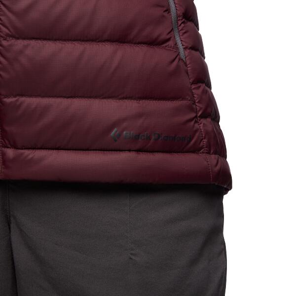 Veste femme Black Diamond duvet bordeaux coupe ajustée XS capuche intégrée 3/5