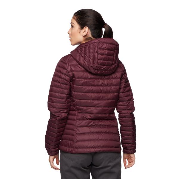 Veste femme Black Diamond duvet bordeaux coupe ajustée XS capuche intégrée 2/5