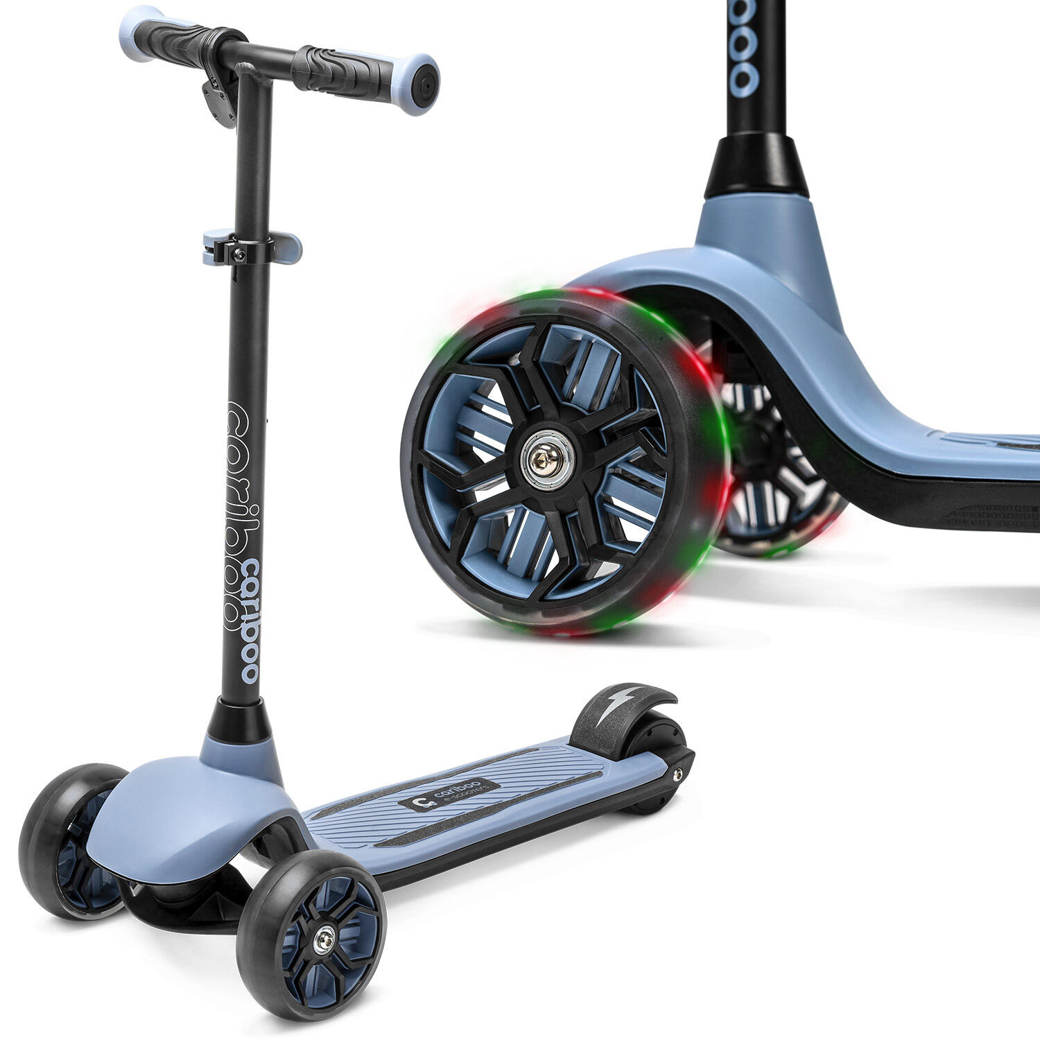 Cariboo - Trottinette Électrique À Trois Roues Pour Enfants Cariboo Easy Go - Trottinette Électrique - Bleu|gris - Taille Unique - Decathlon