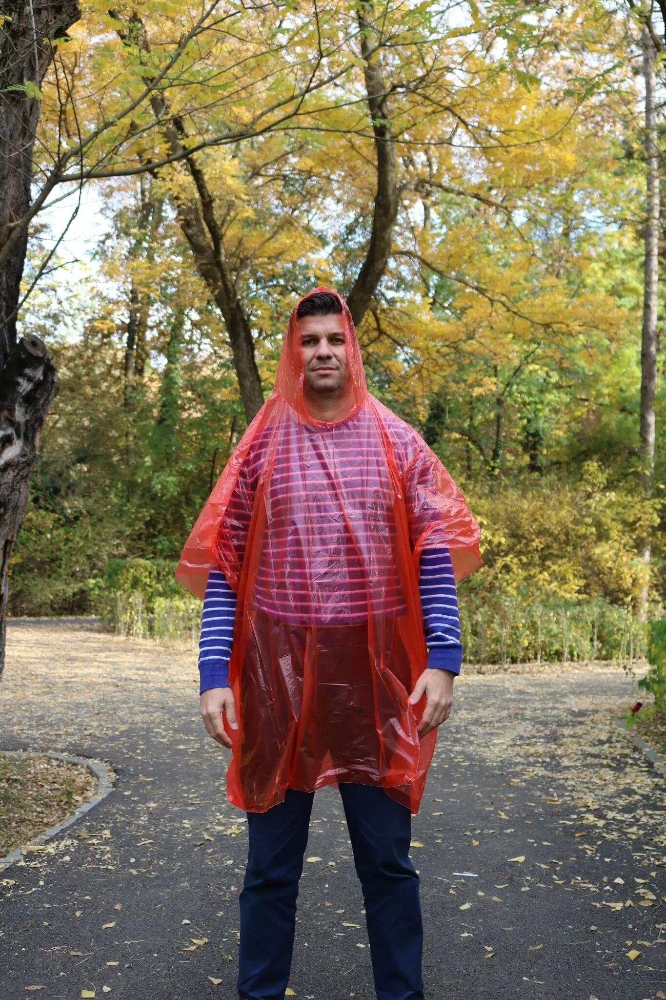Pelerina de Ploaie - Model Poncho - Rosu - BSP Guard 5/6
