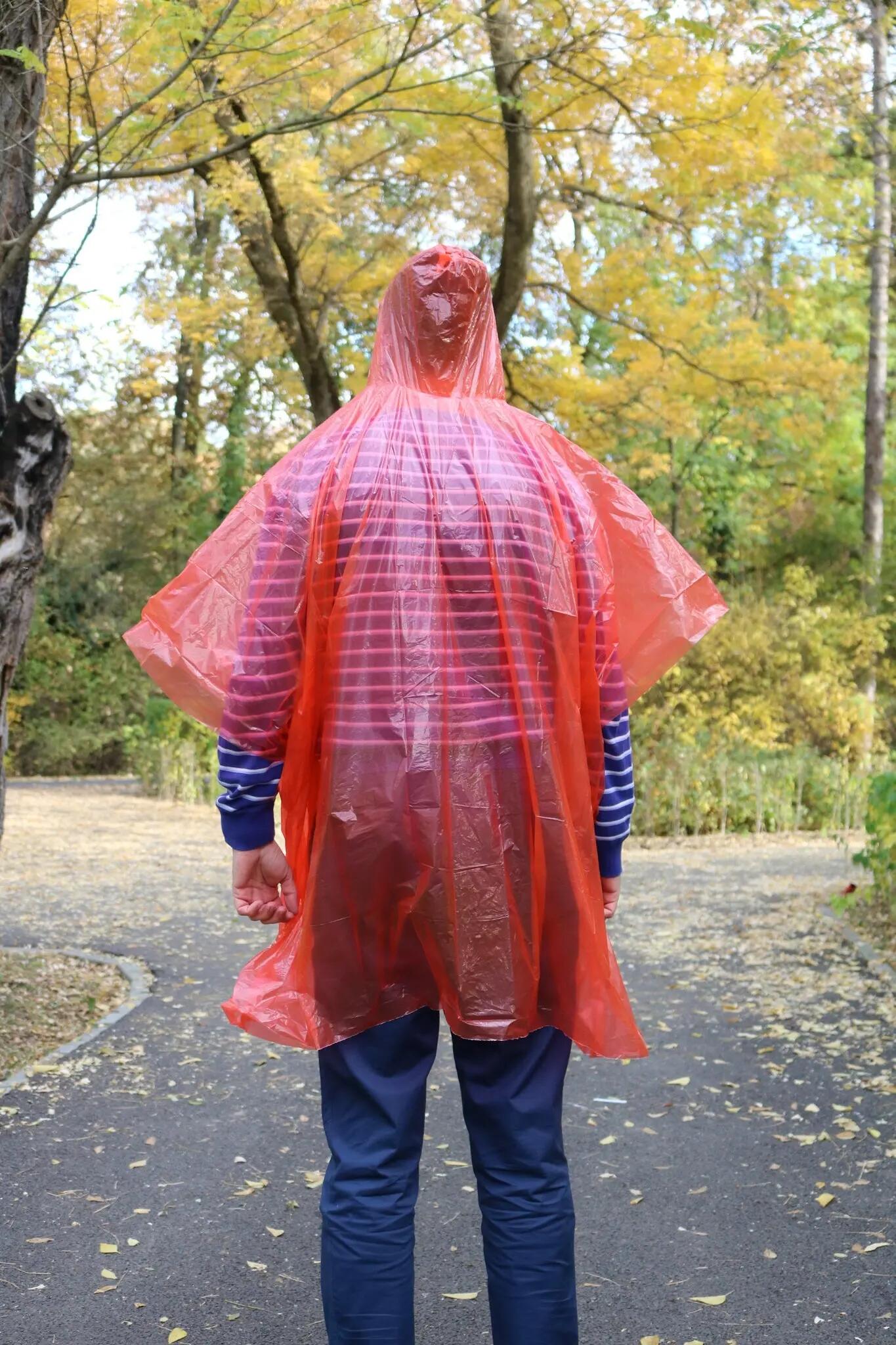 Pelerina de Ploaie - Model Poncho - Rosu - BSP Guard 4/6