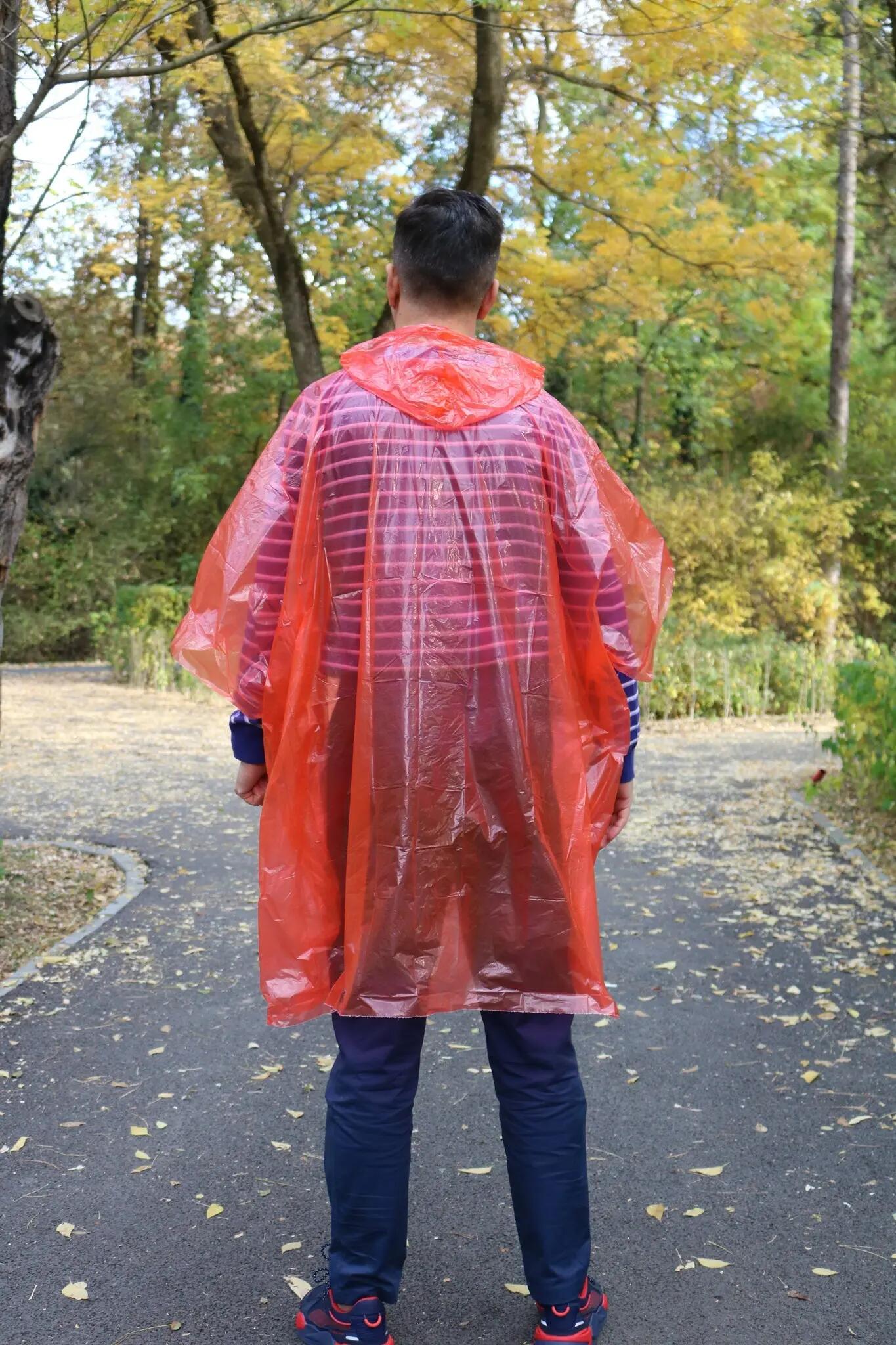 Pelerina de Ploaie - Model Poncho - Rosu - BSP Guard 3/6