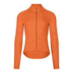 Maillot à manches longues de cyclisme pour hommes Thermique Orange Brûlé