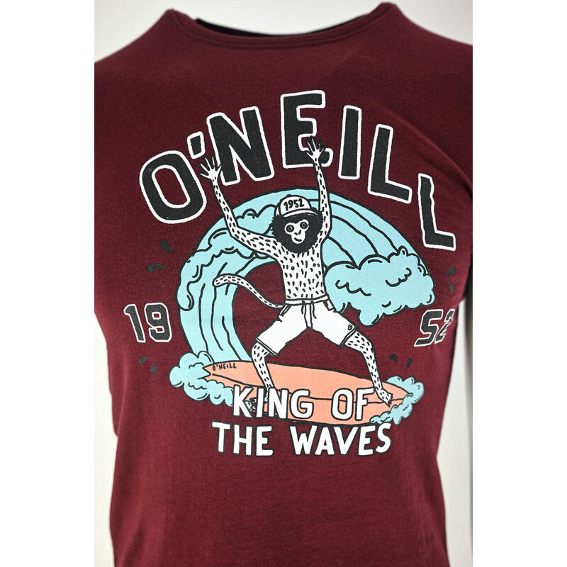 Camiseta de manga corta O'Neill LB King Of Waves SS, Rojo, Niños