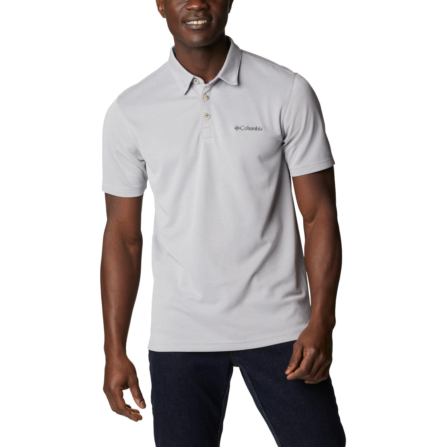 Columbia - T-shirt Universel Hommes Columbia Nelson Point - Polo Manches Courtes - Gris - 38 S - Decathlon