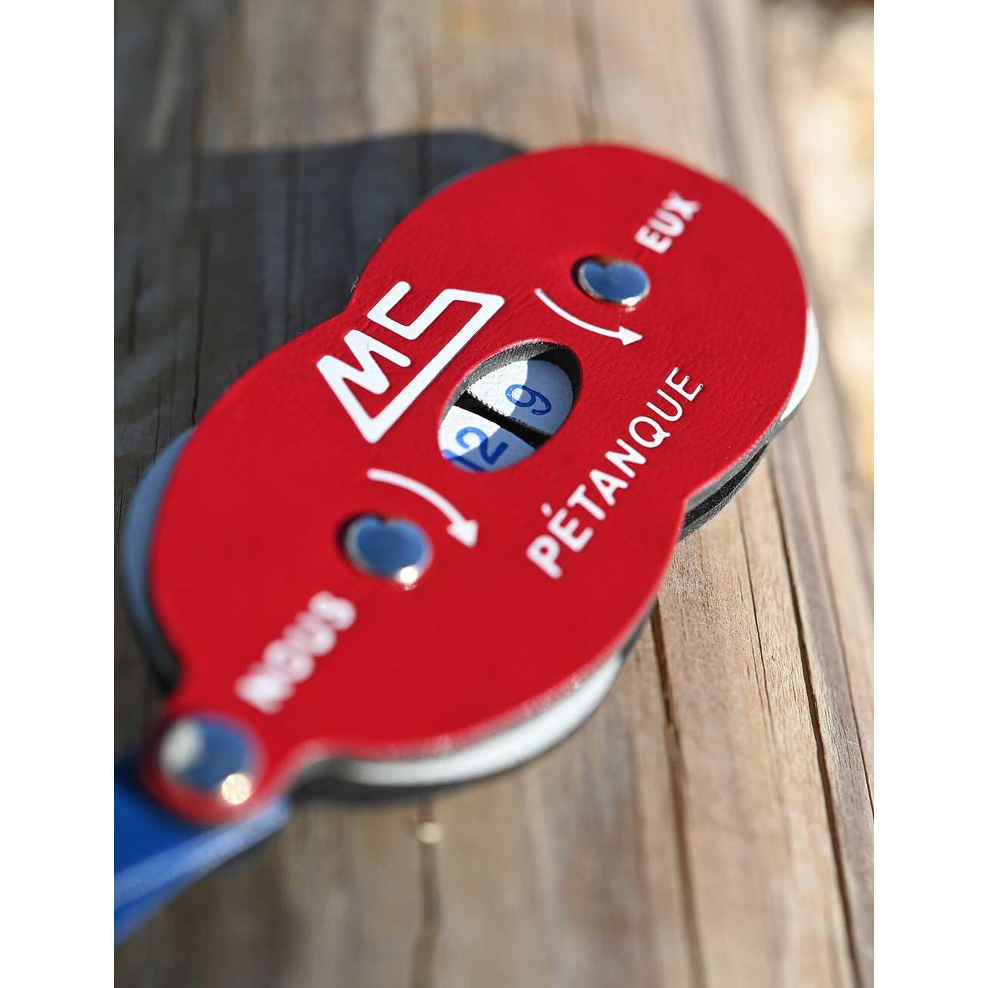 Ms Petanque - Marqueur De Score Pétanque Format Poche - Ms Pétanque Bleu Et Rouge - Scoreur - Rouge - Taille Unique - Decathlon