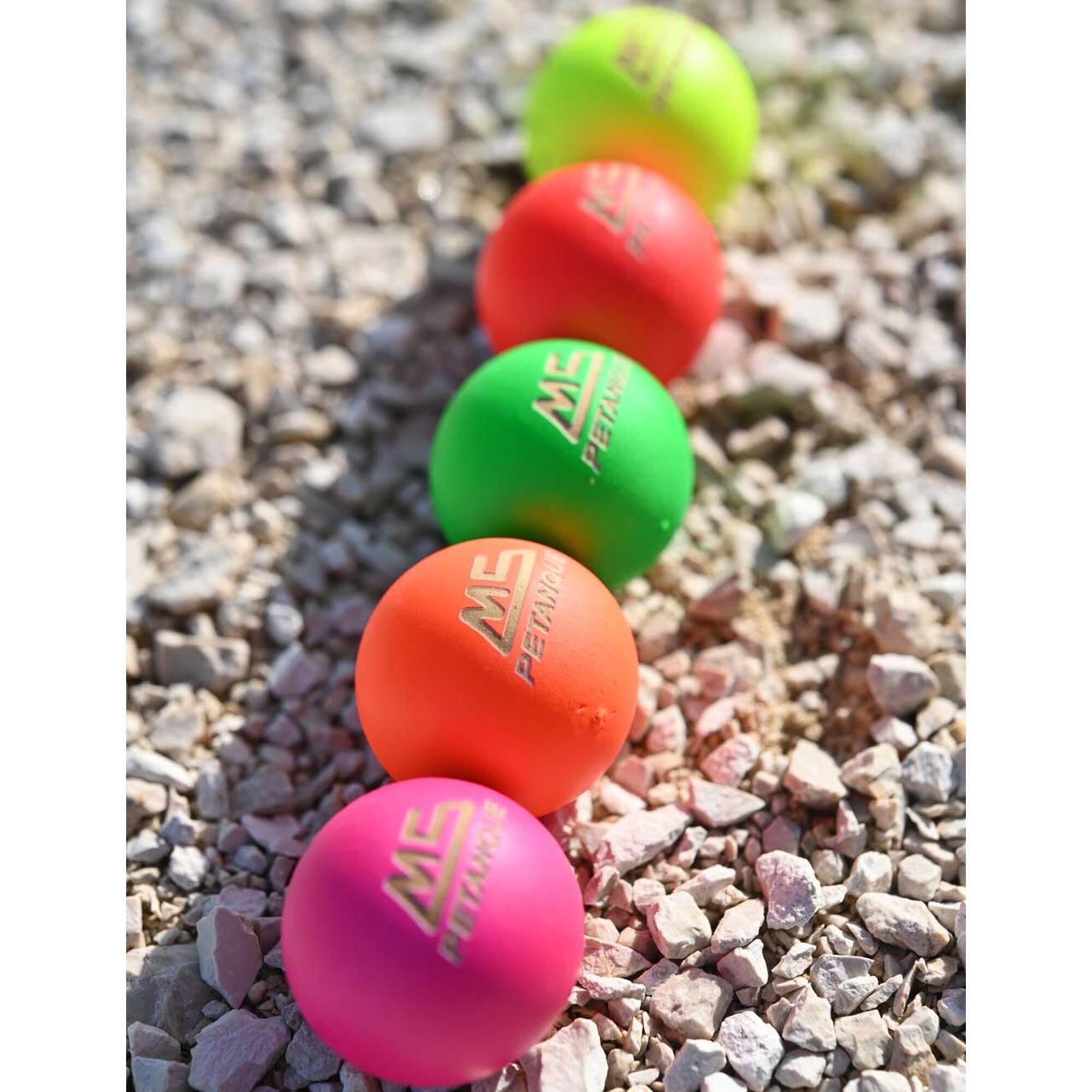 Paquet de 5 buts pétanque en bois multicolore - MS Pétanque 3/6