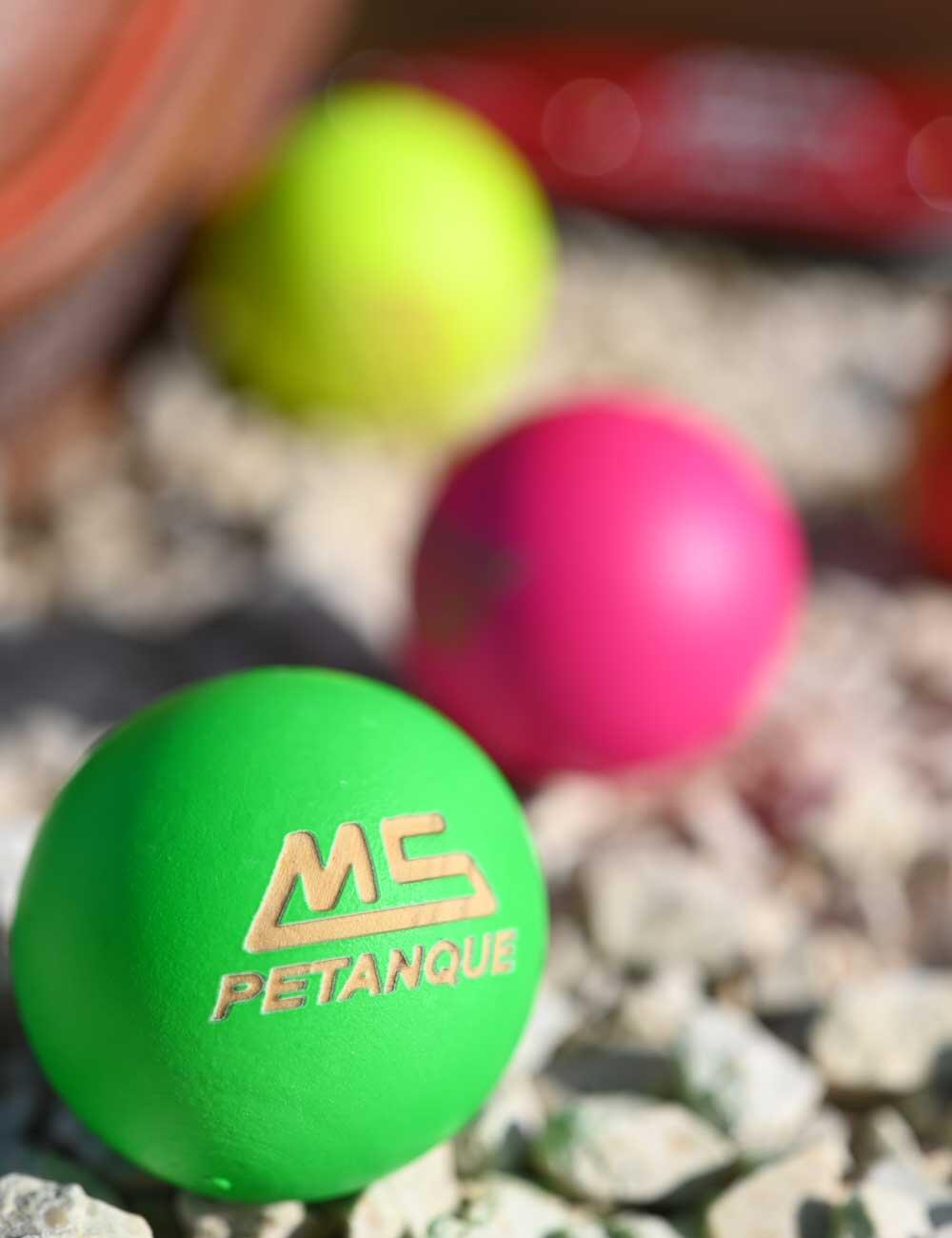 Paquet de 5 buts pétanque en bois multicolore - MS Pétanque 4/6