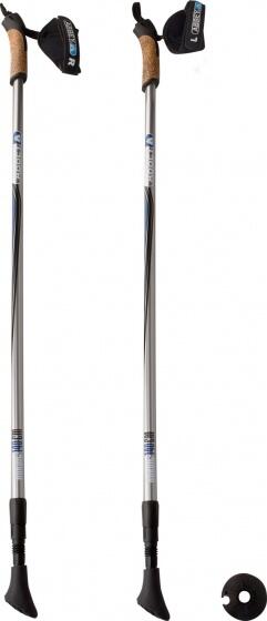 ABBEY CAMP Nordic walking stokken verstelbaar 86 - 140 cm - Zwart