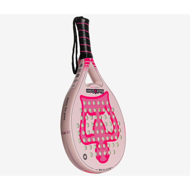 Pala de padel adulto Piton Furia Black Crown rosa