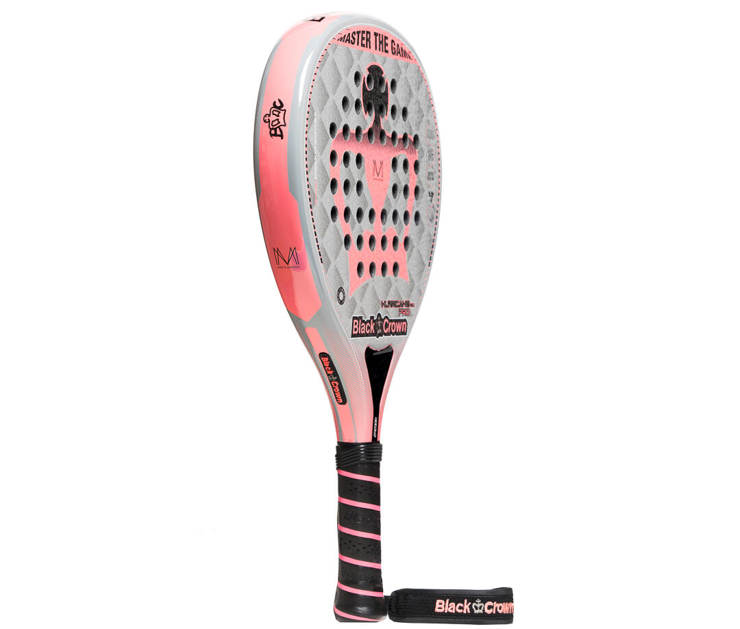Furacão Black Crown Pro 2.0 raquete de padel cinzento-coral para adultos 2/5