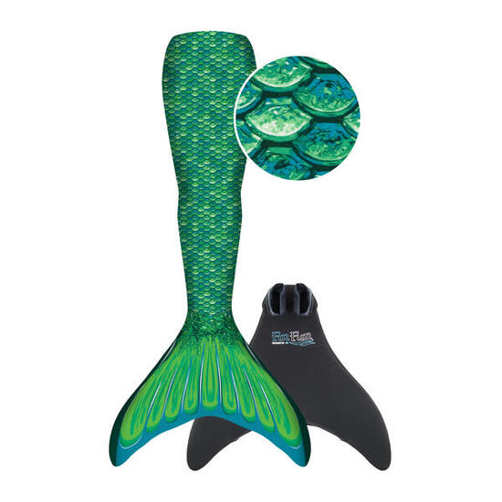 Meerjungfrauenflosse Mermaidens Grün für Kinder L/XL (140-164)