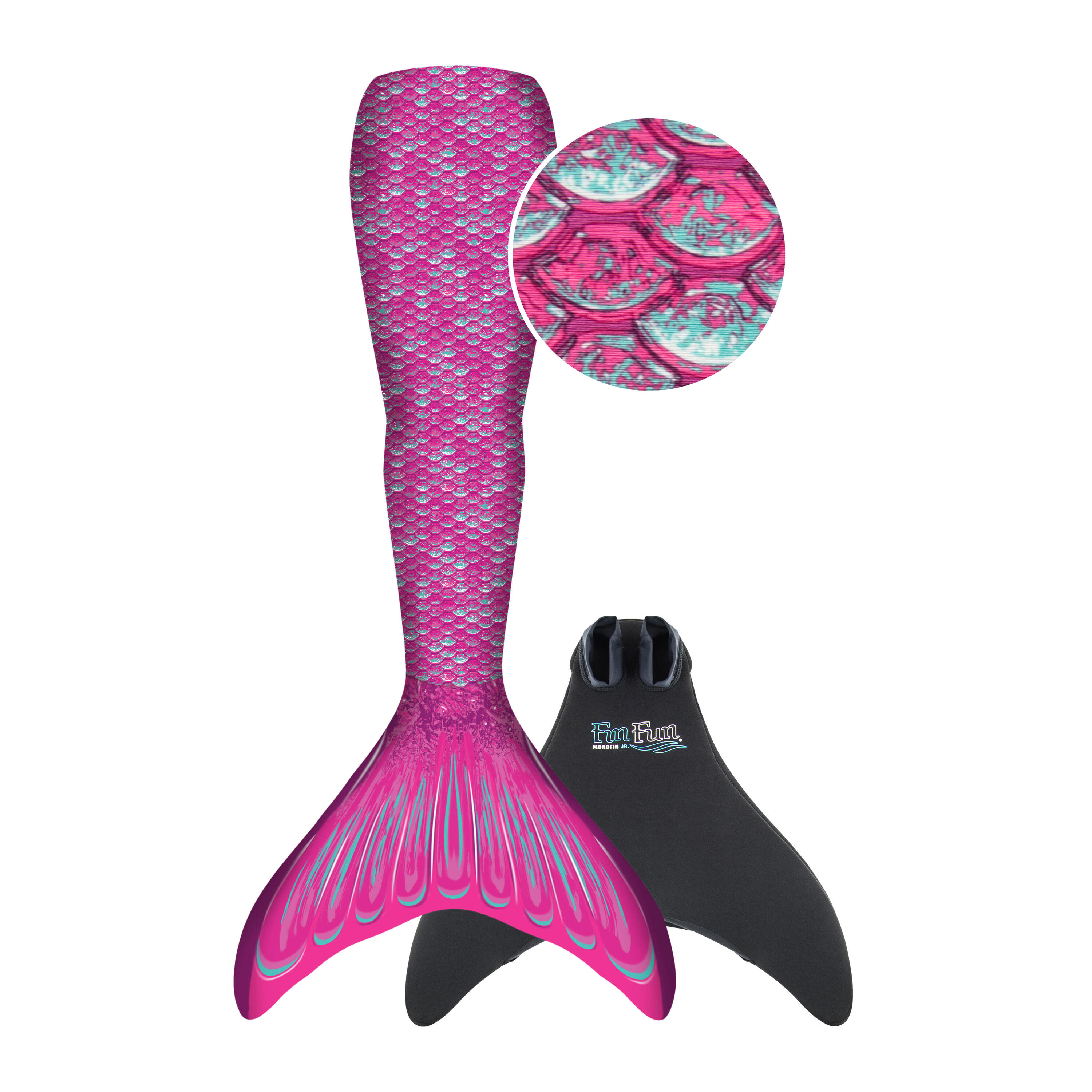 FINFUN Meerjungfrauenflosse Mermaidens Pink für Kinder L/XL (140-164)