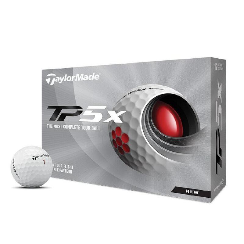 Doos van 12 TaylorMade TP5 X Golfballen Wit Nieuw