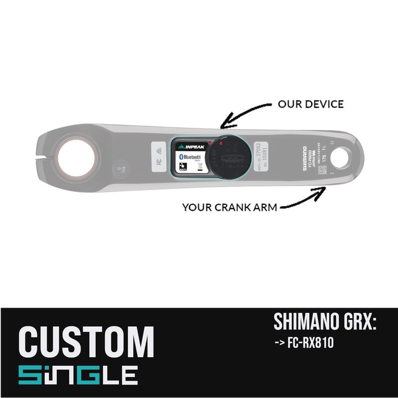 Powercrank Custom - montage van de meter op uw crank - Shimano GRX RX810/RX820