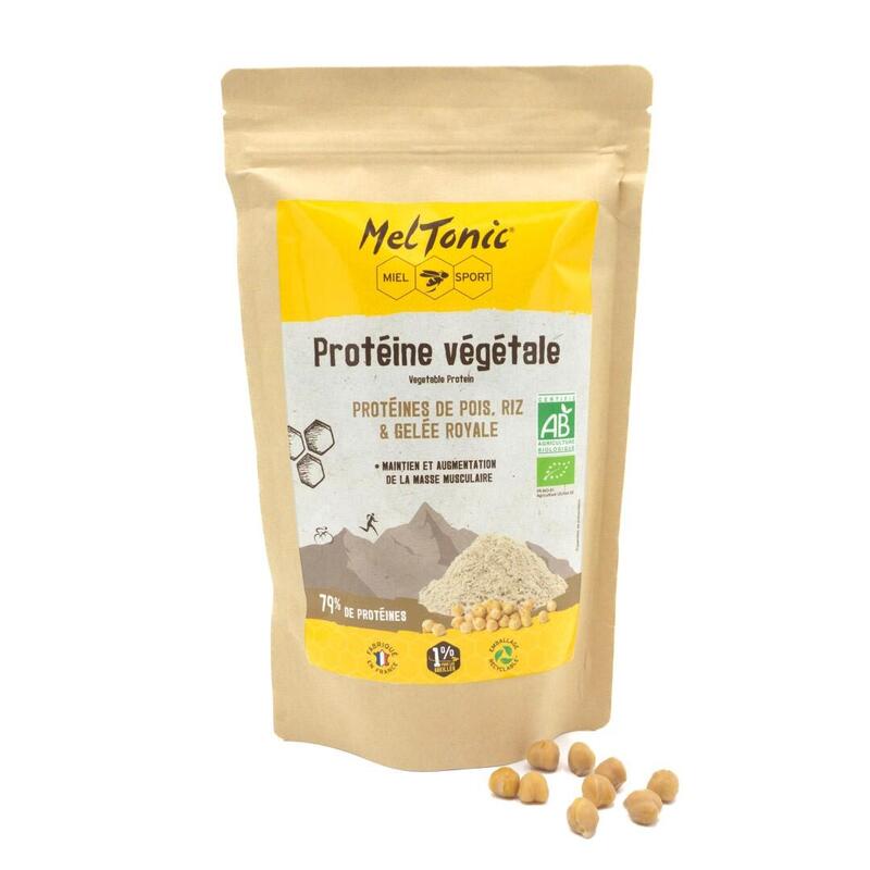 Protéine végétale bio et vegan : riz et pois en poudre