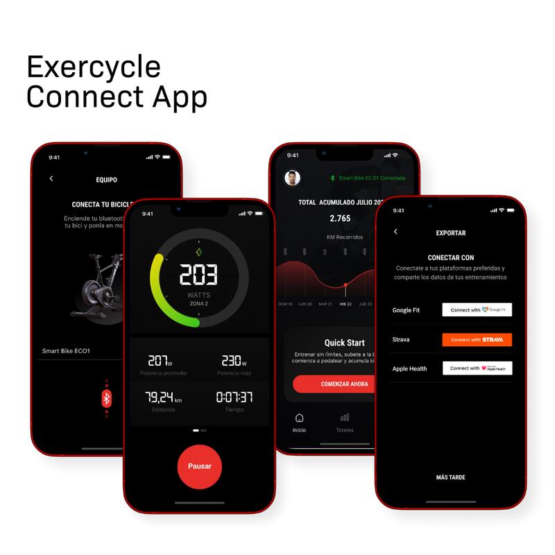 Smart bike Exercycle H9365 - realistisch, stil en verbonden ZWIFT + Apps