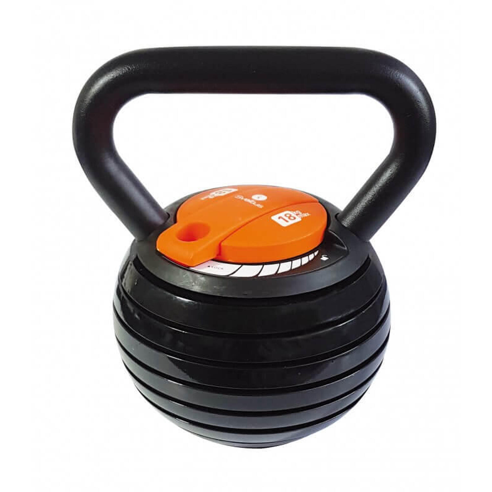 SVELTUS Adjustable Kettlebell 4–18kg SCHWARZ compact 27cm