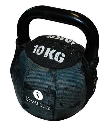 Kettlebell souple Sveltus 10kg coton camouflage - entraînement intérieur/plein-œ