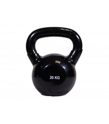 Kettlebell Sveltus 20 kg vinyle noir poignée fonte
