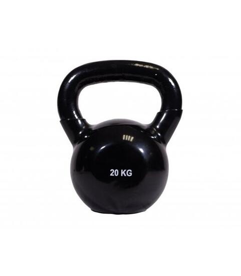 Kettlebell Sveltus 20 kg vinyle noir poignée fonte