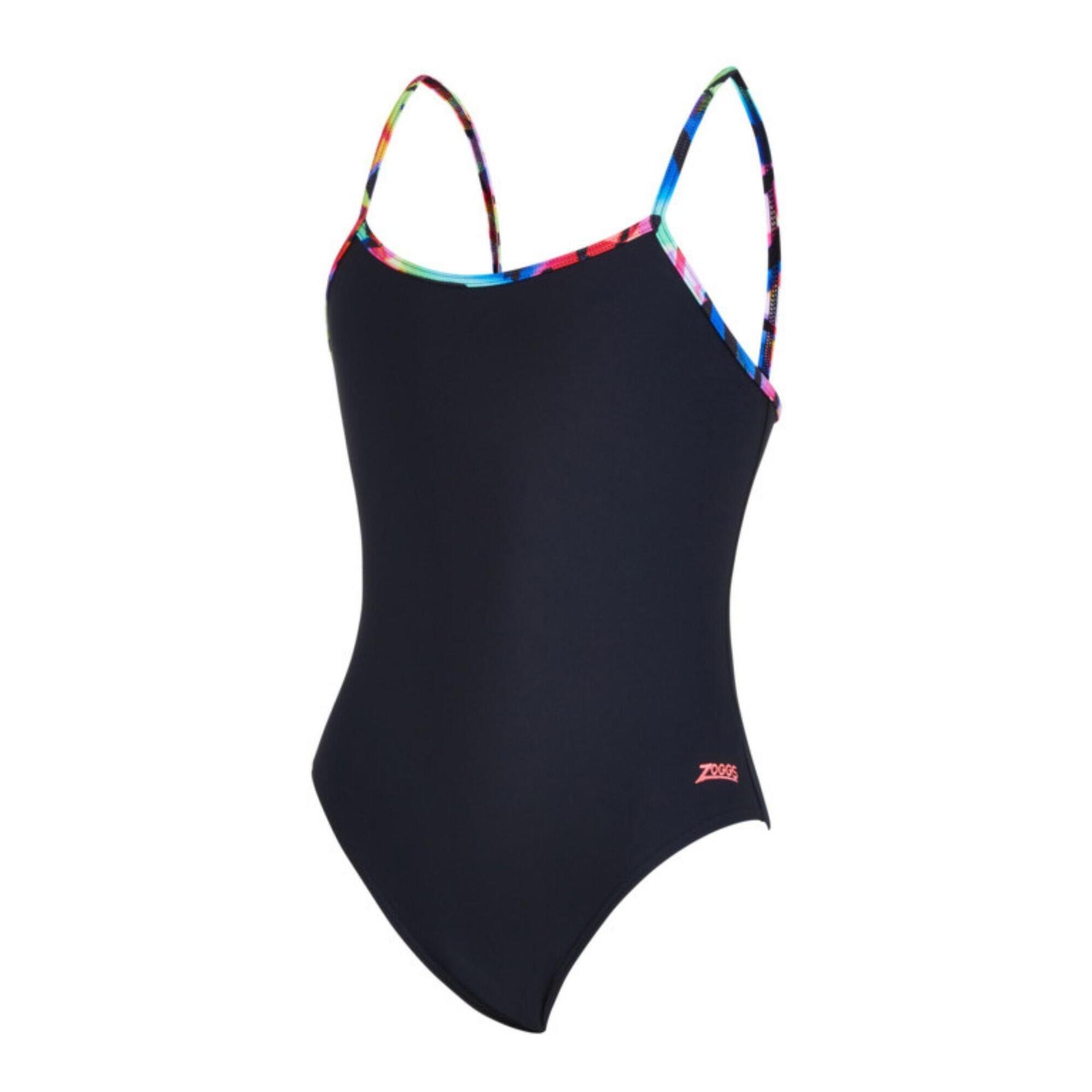 Maillot De Bain Une Pièce Fille Zoggs Cottesloe Sportsback - Dos Ouvert, Tissu Résistant Chlore, UPF 50+