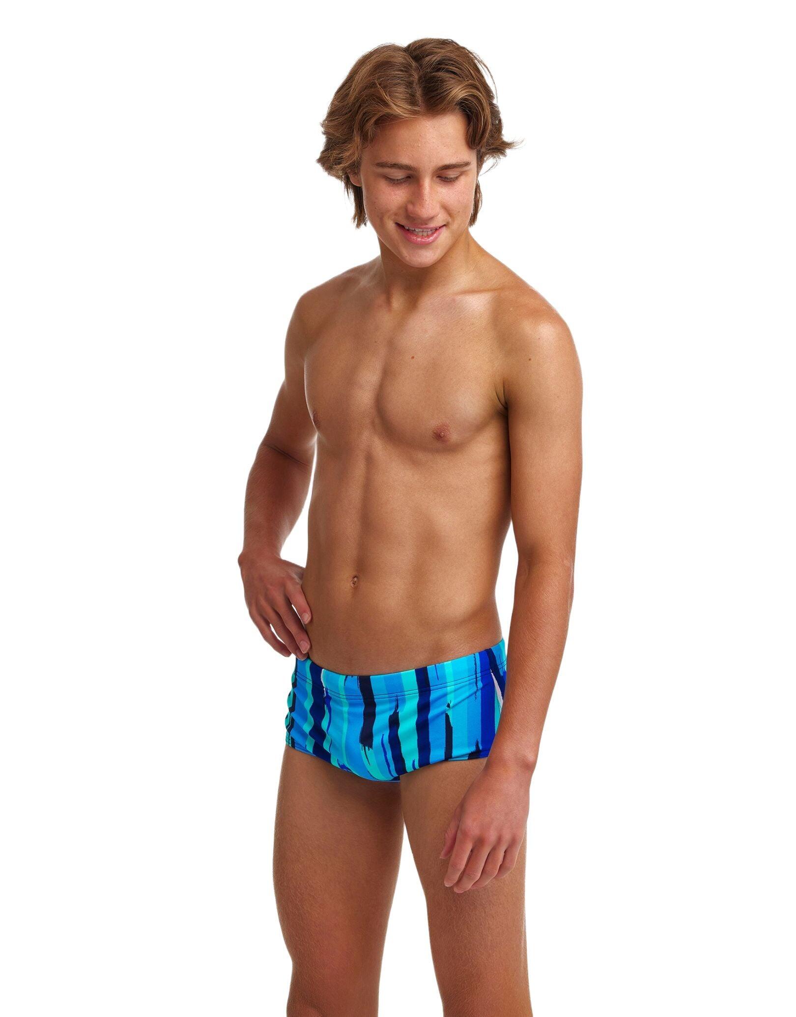 Funky Trunks Boys Roller Paint Swim Trunks 3/5