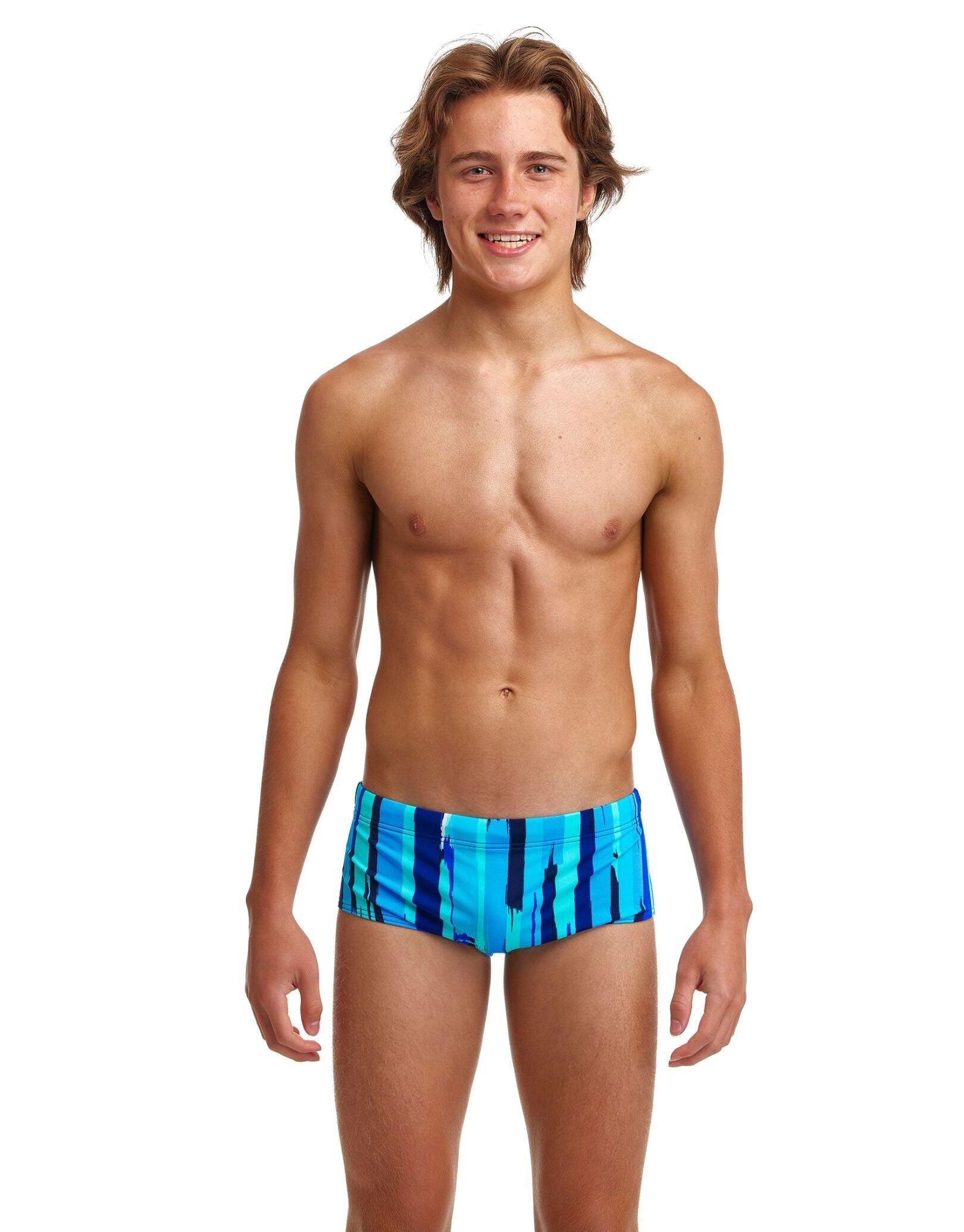 FUNKY TRUNKS Funky Trunks Boys Roller Paint Swim Trunks