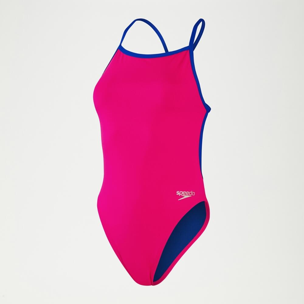 Womens Solid Vback - Electric Pink 3/7