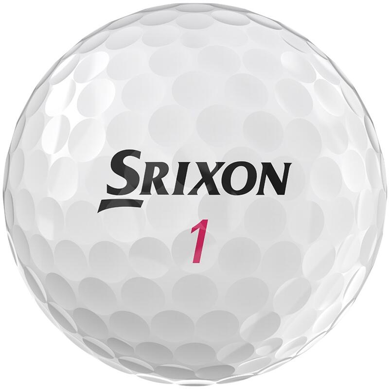 Packung mit 12 Golfbällen Srixon Soft Feel Damen Soft Weiß New