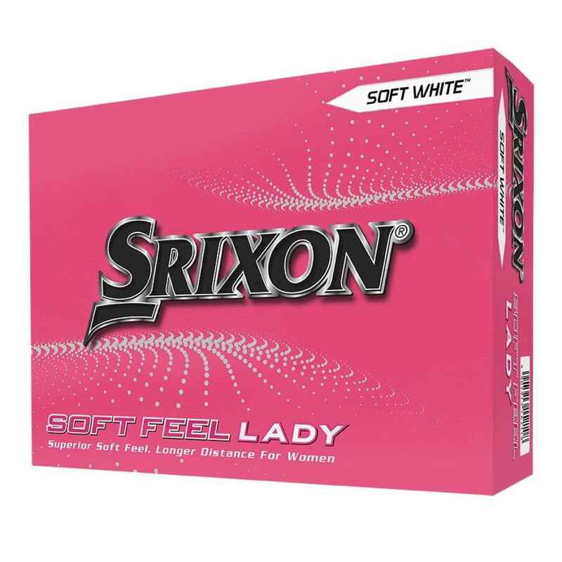 Packung mit 12 Golfbällen Srixon Soft Feel Damen Soft Weiß New