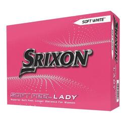 Doos van 12 Srixon Soft Feel Dames Golfballen Wit New