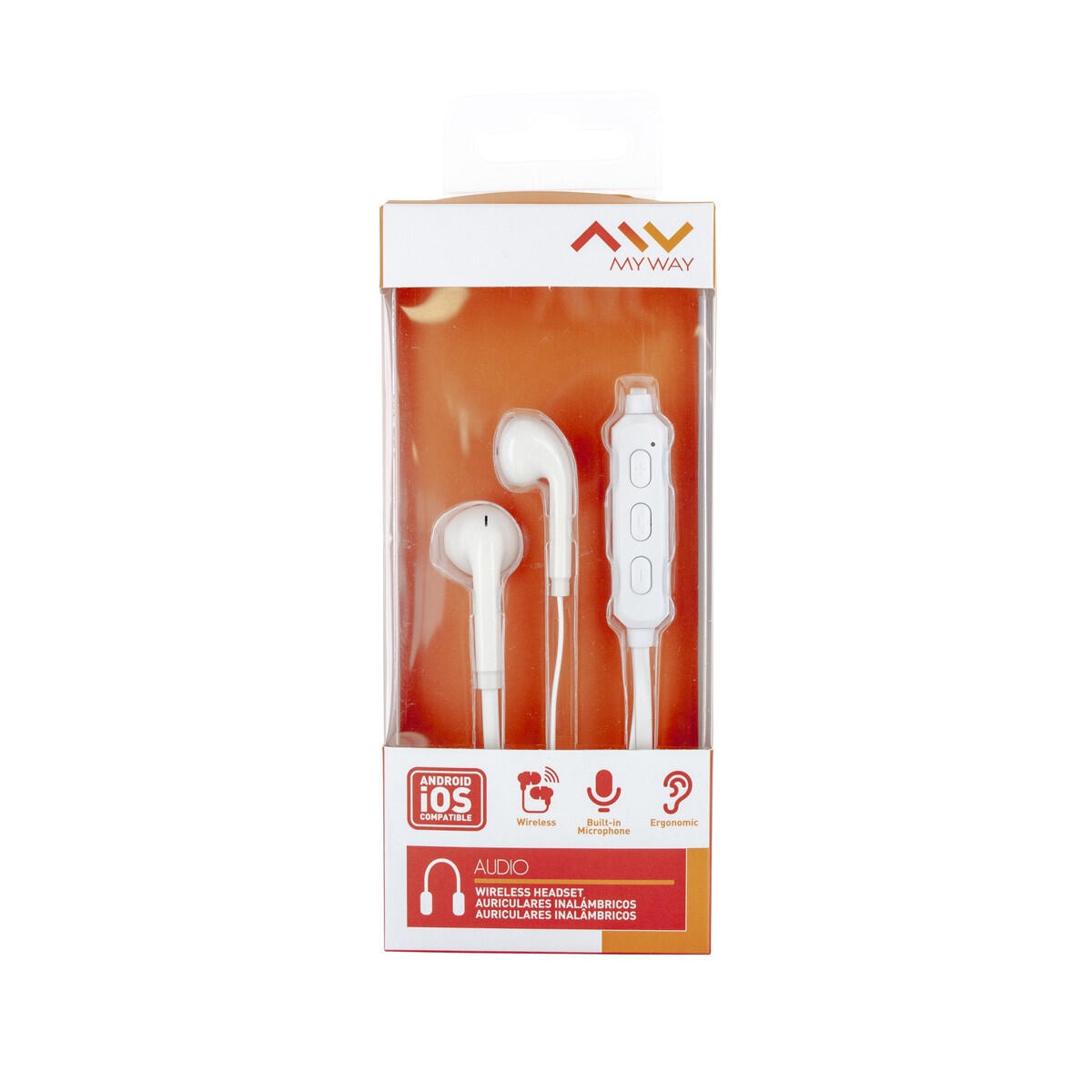 Myway auriculares estéreo Bluetooth blanco 3/4