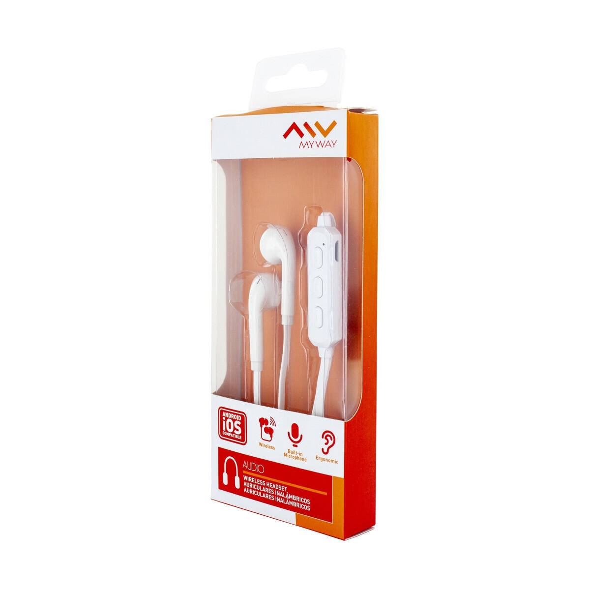 Myway auriculares estéreo Bluetooth blanco 2/4