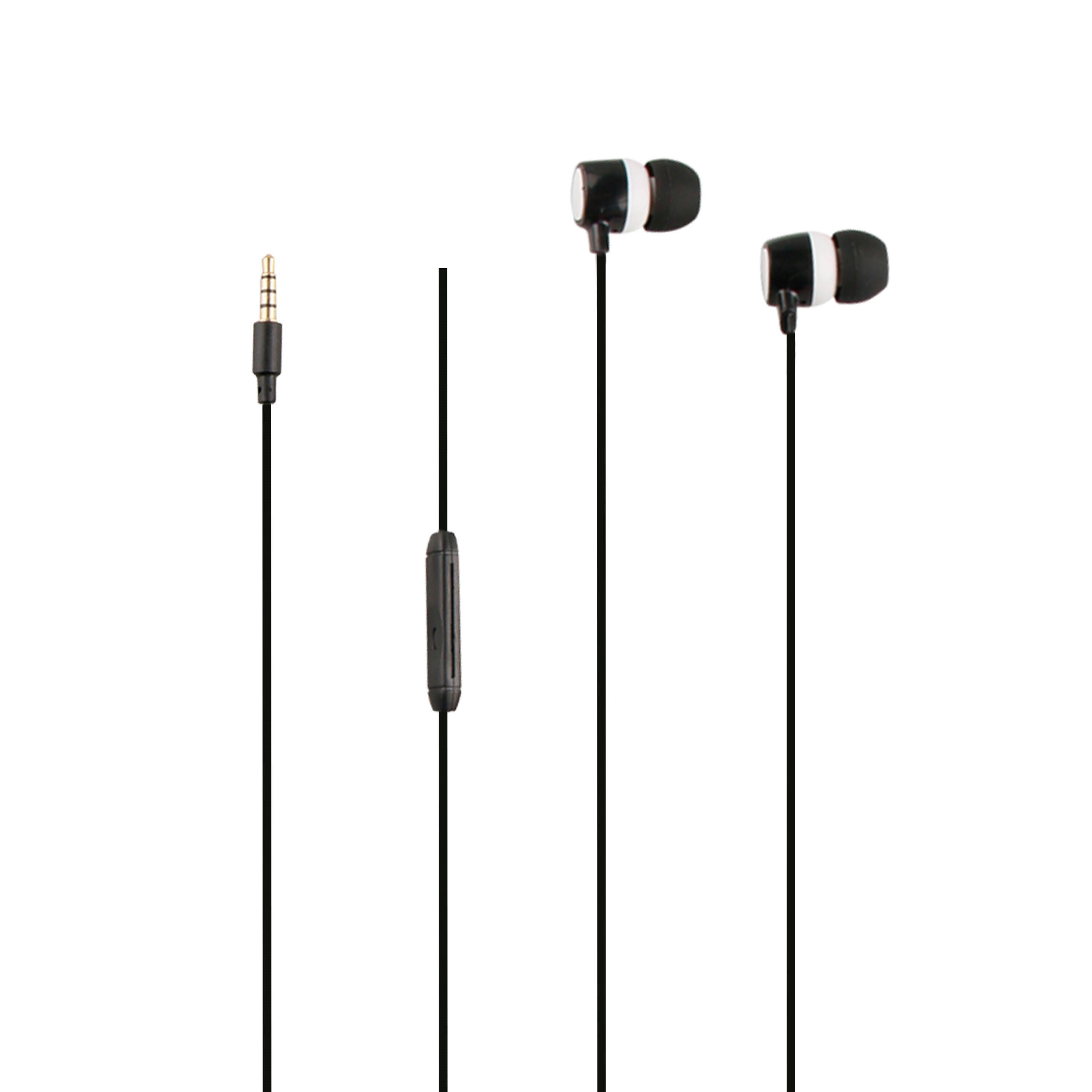 Myway auriculares estéreo 3.5mm con micrófono blanco/negro 2/6