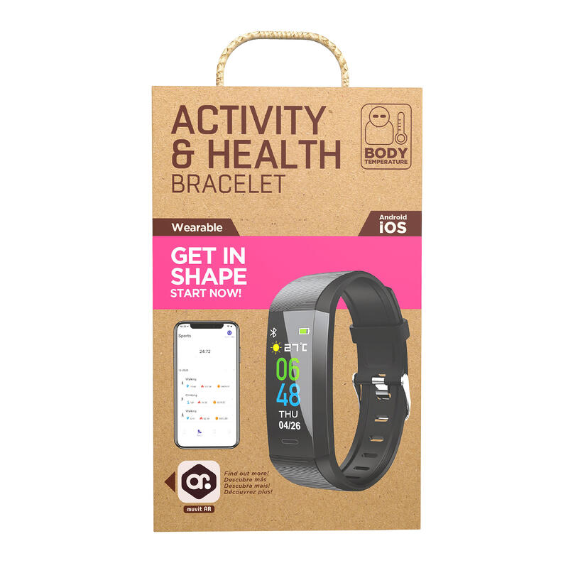 muvit iO Smartband Health Temp Lite negra