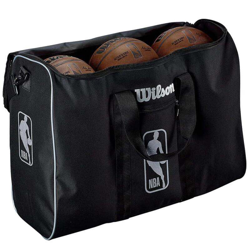 Saco de desporto unisexo Wilson NBA Authentic 6 Ball Bag capacidade 38 L