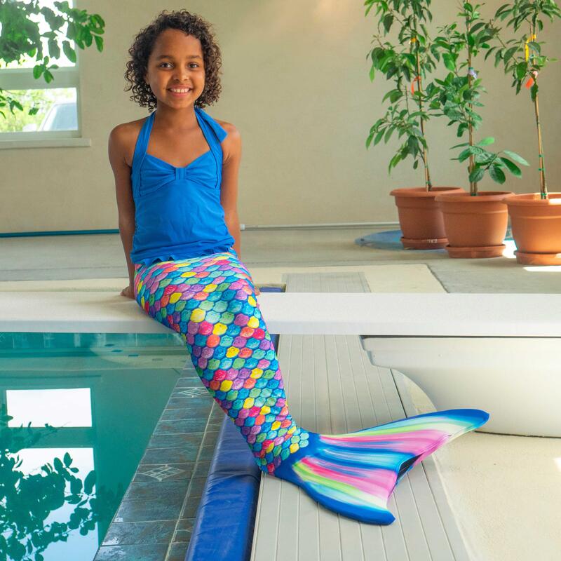 Fin Fun Meerjungfrauenflosse Mermaidens Rainbow für Kinder