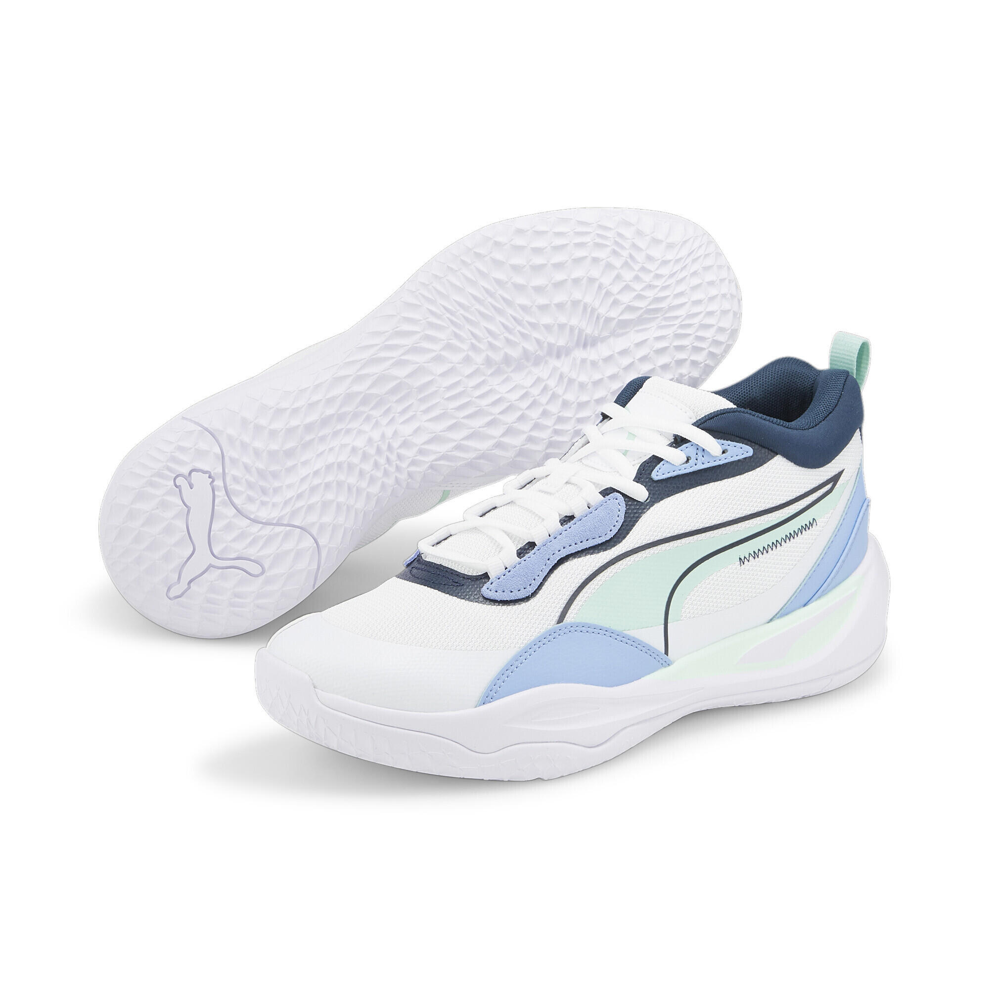 PUMA Scarpe da basket Playmaker Pro PUMA White Minty Burst Green