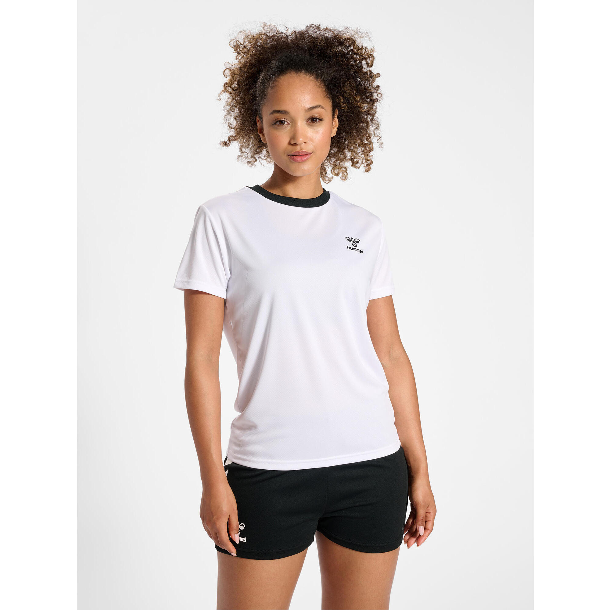 Pantaloncini Sportivi Donna Hummel Hmlstaltic Poly - Rete, Vita Elastica, Nero