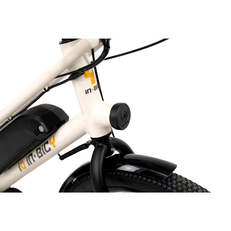 Bicicletta cargo elettrica innovativa iO InBicy Bafang 250W Bianca