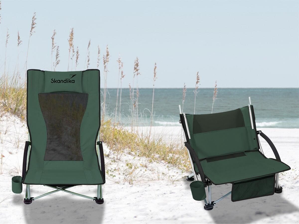 Sedia pieghevole da spiaggia Beach comoda con rete