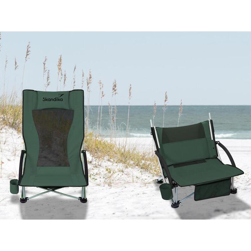 Chaise de Plage Beach - Pliable - Max. 136 kg - Sac de Transport