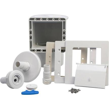 Einbauskimmer komplett Set mit Rücklaufdüse, Dichtung und Teflonband