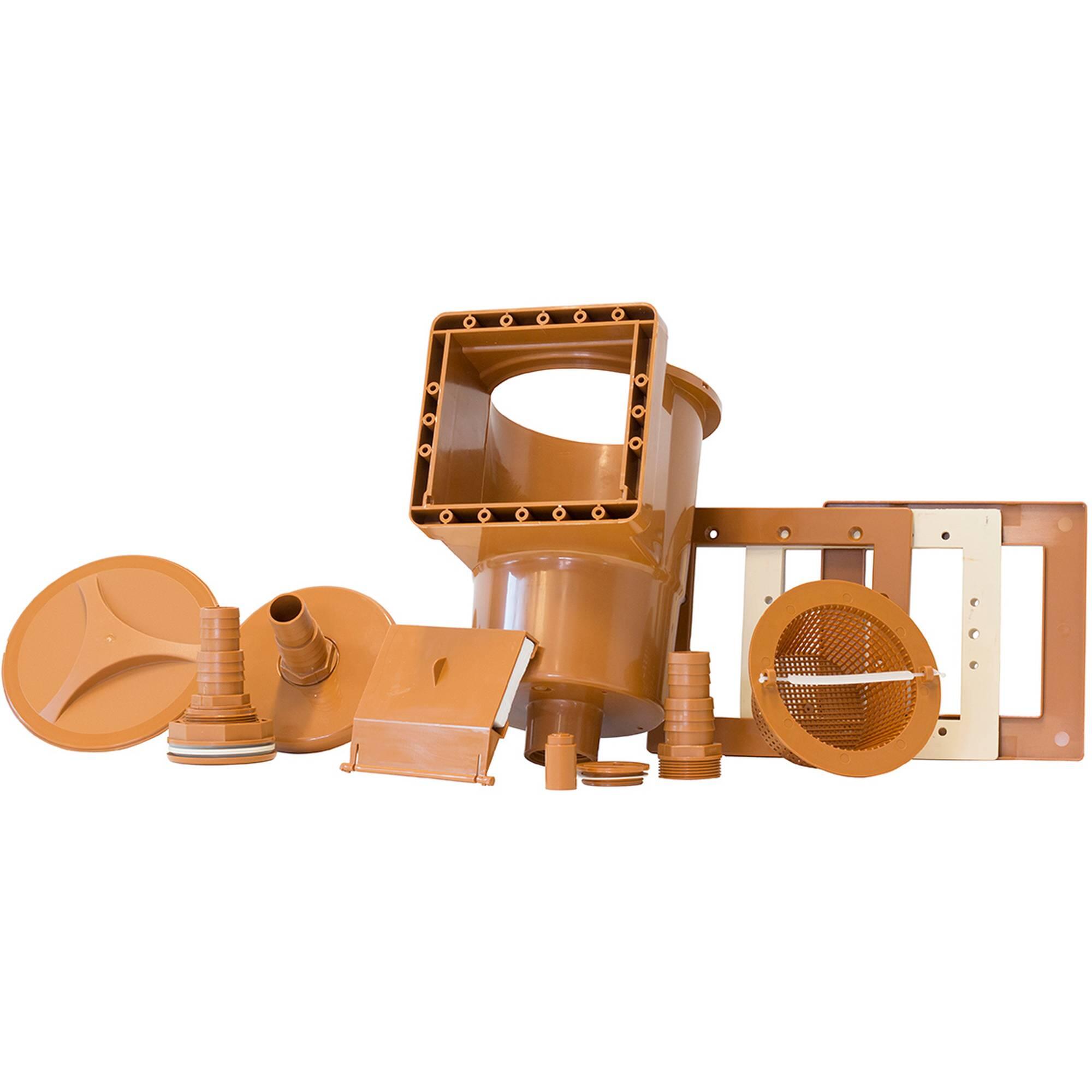 Stahlwandpool Set rund 460x120cm, Stahl 0,4mm Holzoptik, Folie 0,3mm
blau 5/5