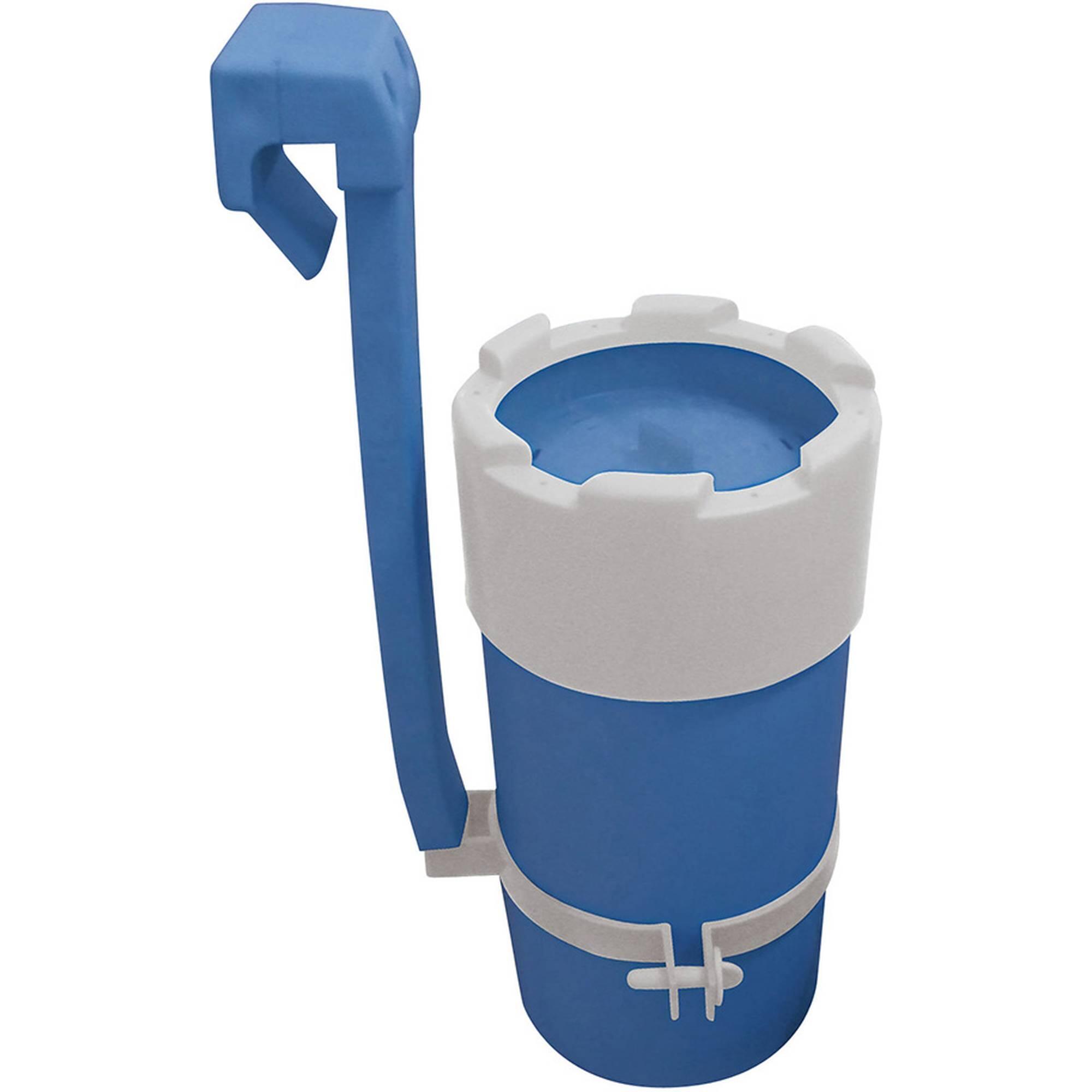 Stahlwandpool Set rund 350x90cm, Stahl 0,3mm weiß, Folie 0,2mm blau 5/6
