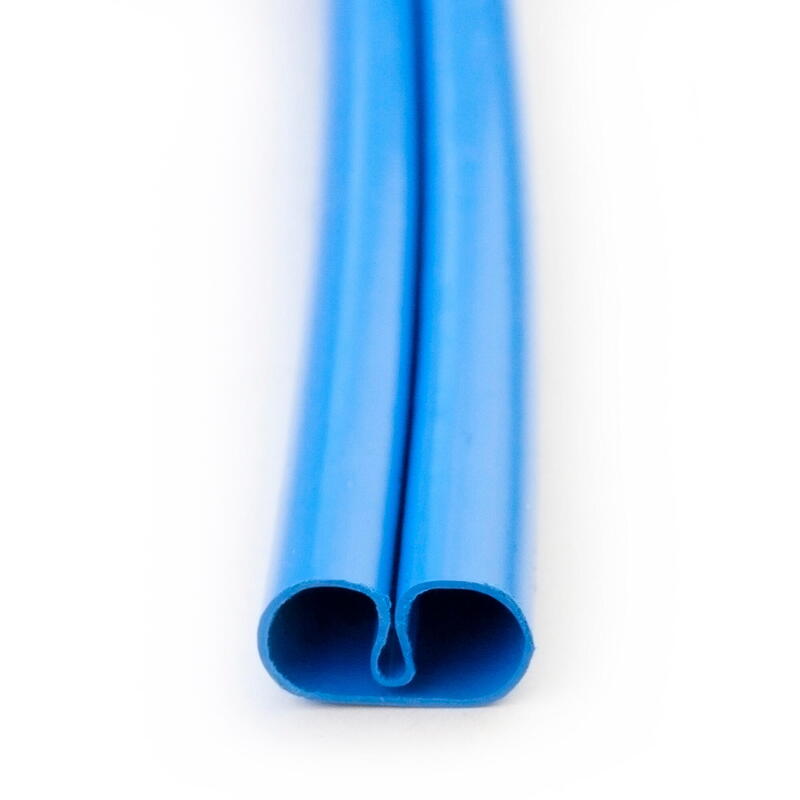 Stahlwandpool Set (3-Teilig) rund 550x120 cm, Stahl 0,4 mm weiß, Folie blau
