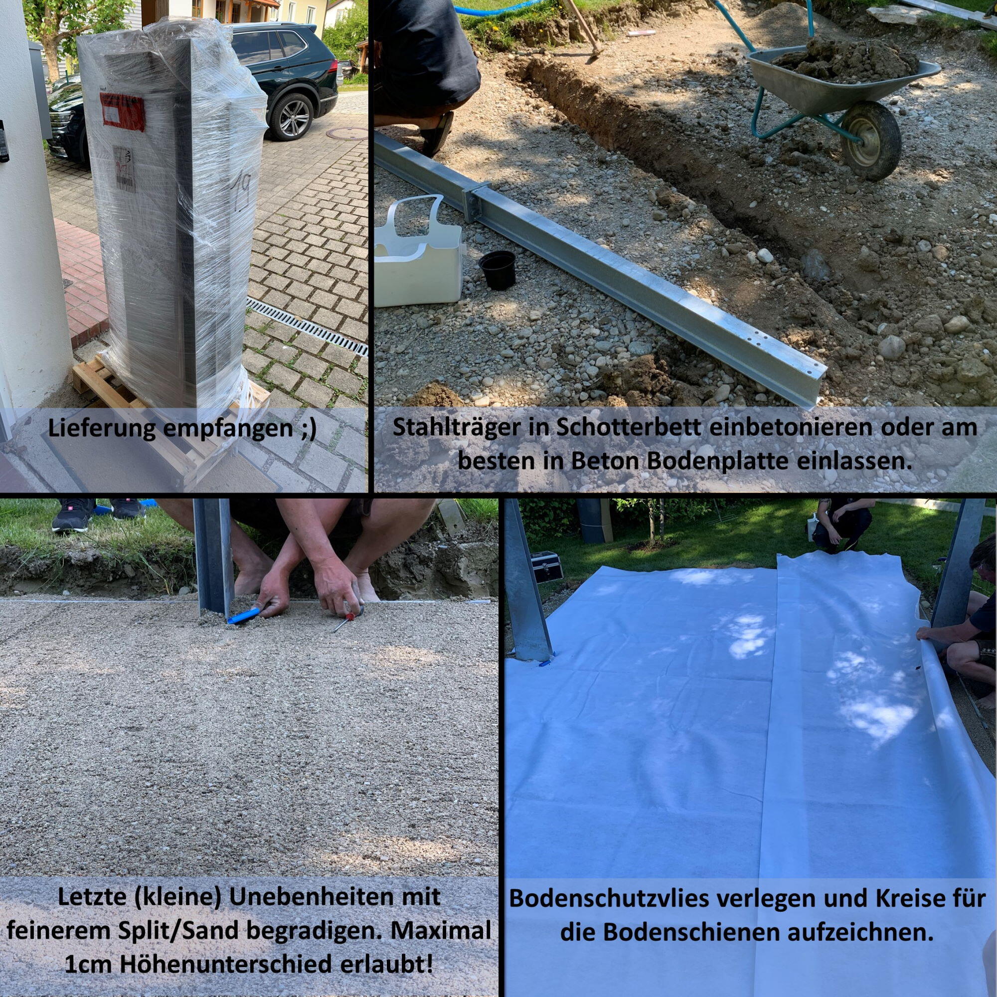 Stahlwandpool Set achtform 650x420x120cm, Stahl 0,4mm anthrazit, Fol.
0,4mm sand 5/7