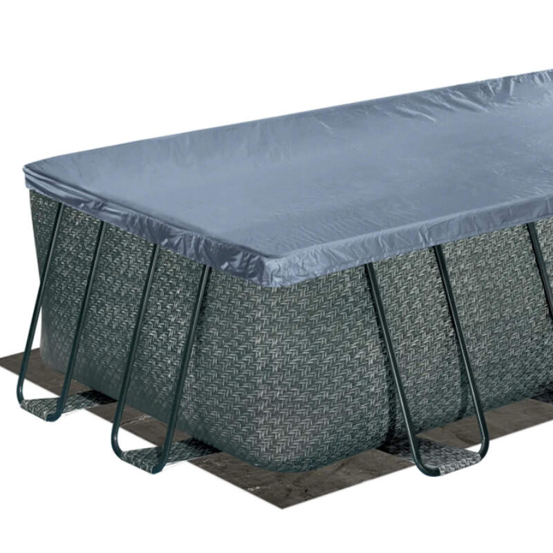 Polygroup Summer Waves Rechteck Frame Pool Set Rattan anthrazit
549x274x132cm