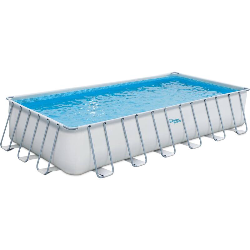 Polygroup Summer Waves Elite Rechteck Frame Pool Set in verschiedenen Größen